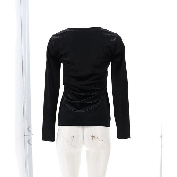NWT SKINNYGIRL GIANA CRUSHED VELVET SQUARE NECK TOP BLACK MEDIUM & 1X - Picture 5 of 16